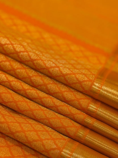 Marigold Gold Zari Kanjivaram
