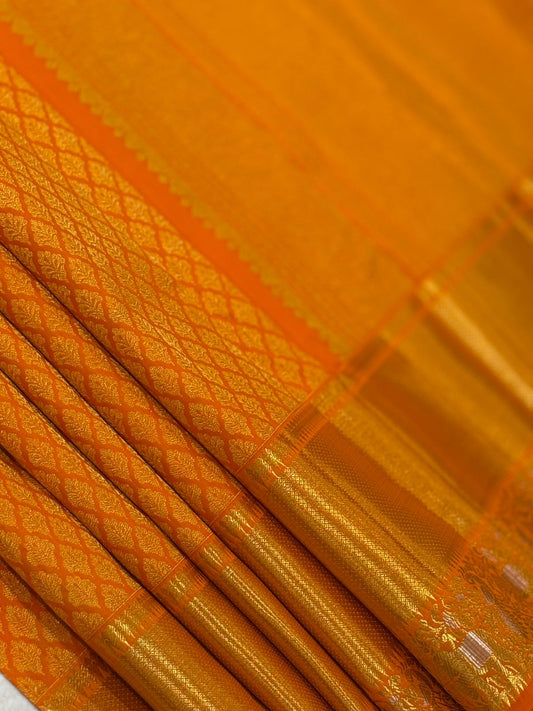 Marigold Gold Zari Kanjivaram