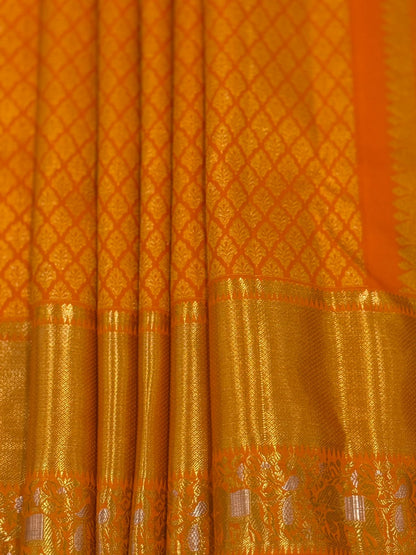 Marigold Gold Zari Kanjivaram