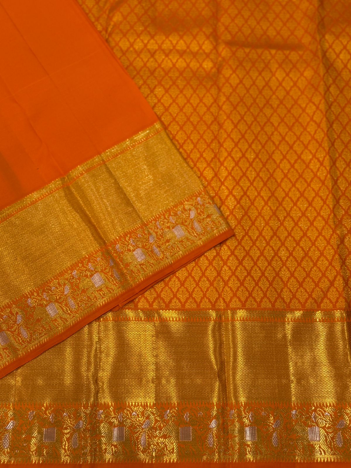 Marigold Gold Zari Kanjivaram