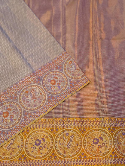 Lavender Gold Zari Kanjivaram