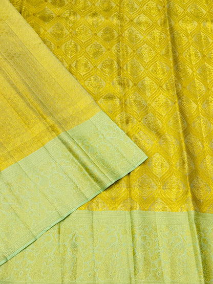 Pastel Green Peacock Zari Kanjivaram