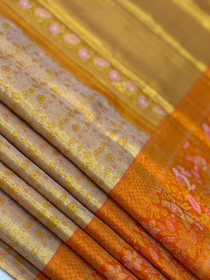 Fanta Orange Gold Kanjivaram