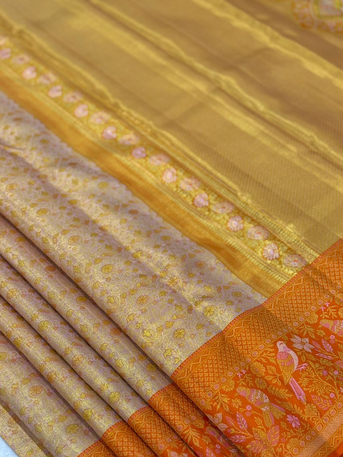 Fanta Orange Gold Kanjivaram