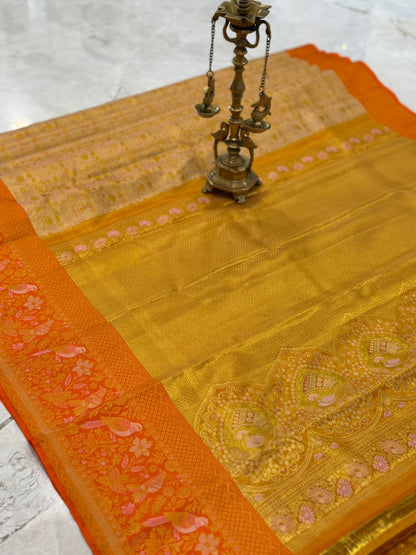 Fanta Orange Gold Kanjivaram