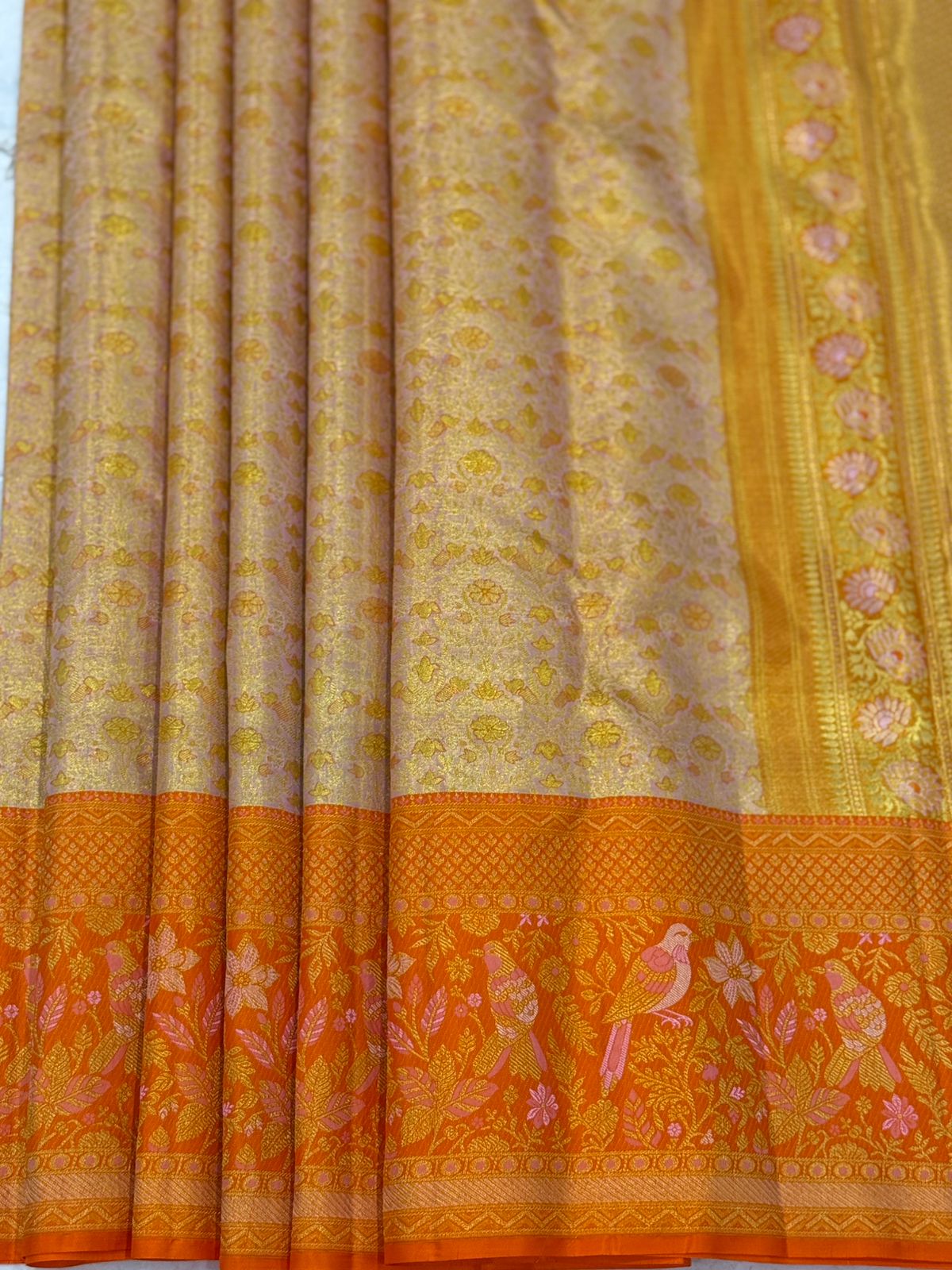 Fanta Orange Gold Kanjivaram