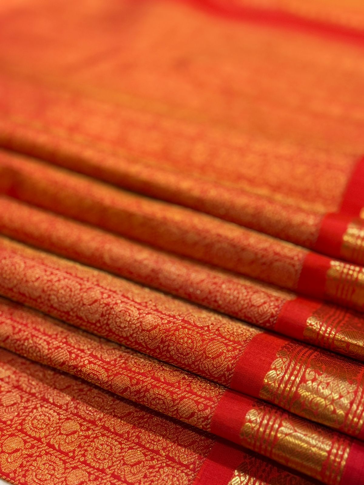 Red and Gold Handwoven Kanjivaram
