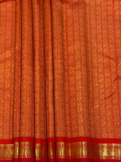 Red and Gold Handwoven Kanjivaram