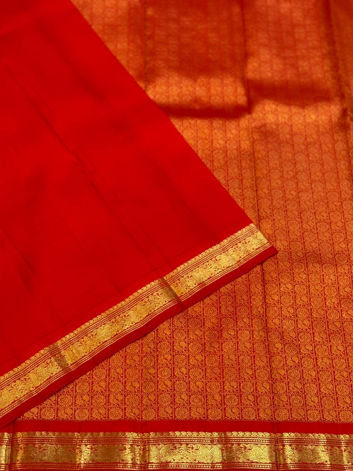 Red and Gold Handwoven Kanjivaram