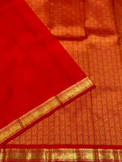 Red and Gold Handwoven Kanjivaram