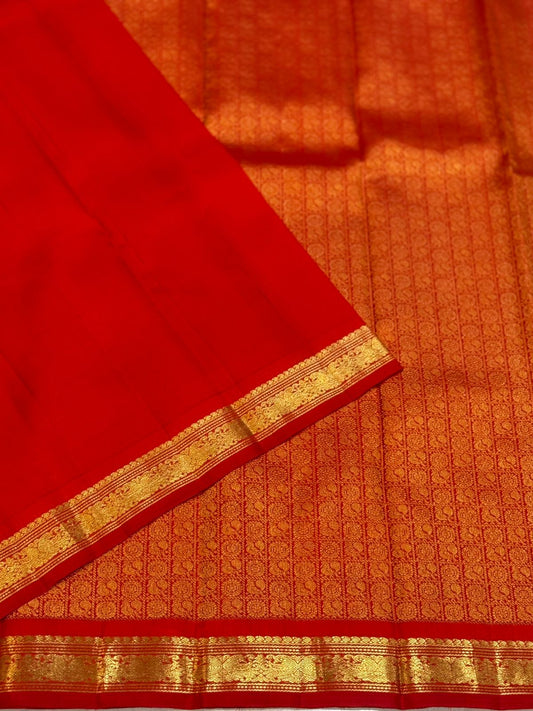 Red and Gold Handwoven Kanjivaram