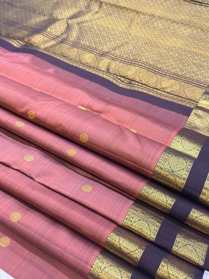 Rust Black Golden Kanjivaram