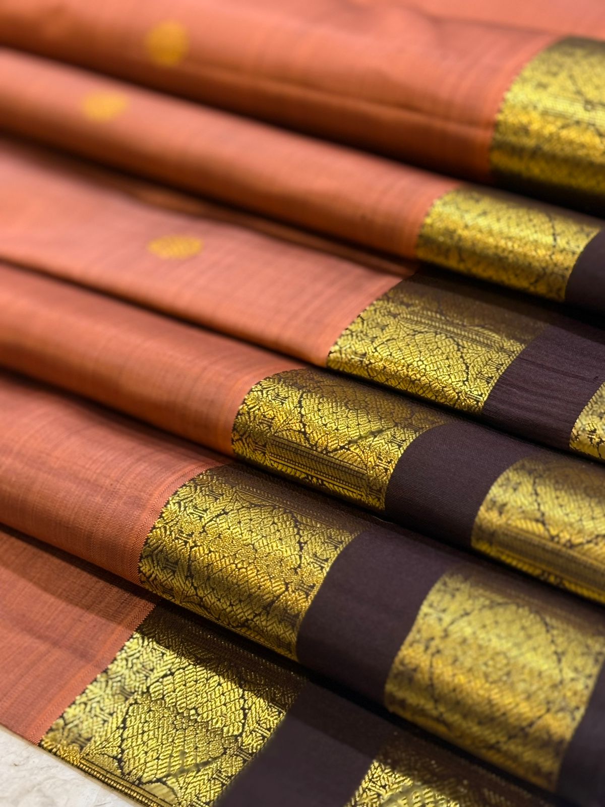 Rust Black Golden Kanjivaram