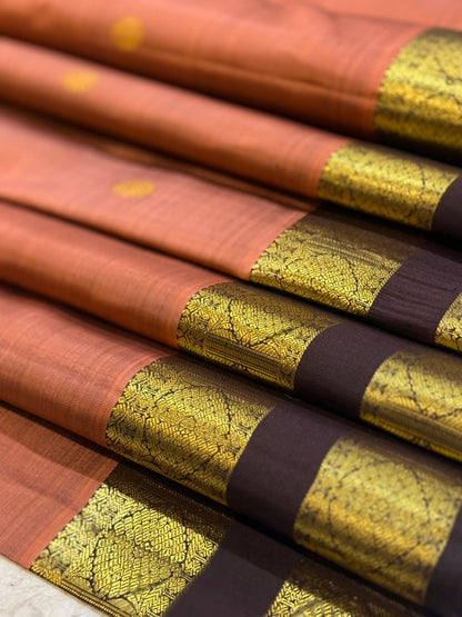 Rust Black Golden Kanjivaram