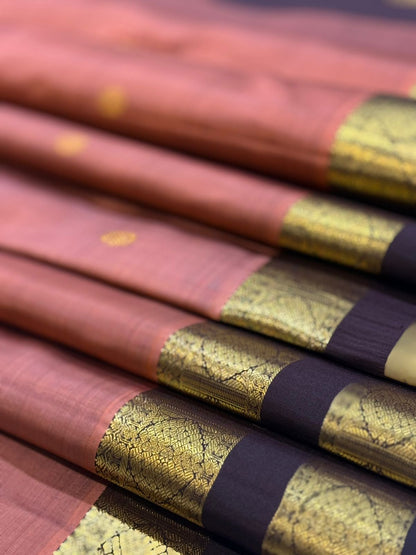 Rust Black Golden Kanjivaram