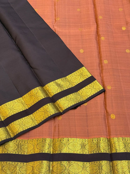 Rust Black Golden Kanjivaram