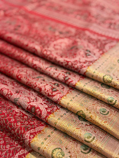 Grand Red Kanjivaram Bridal Saree