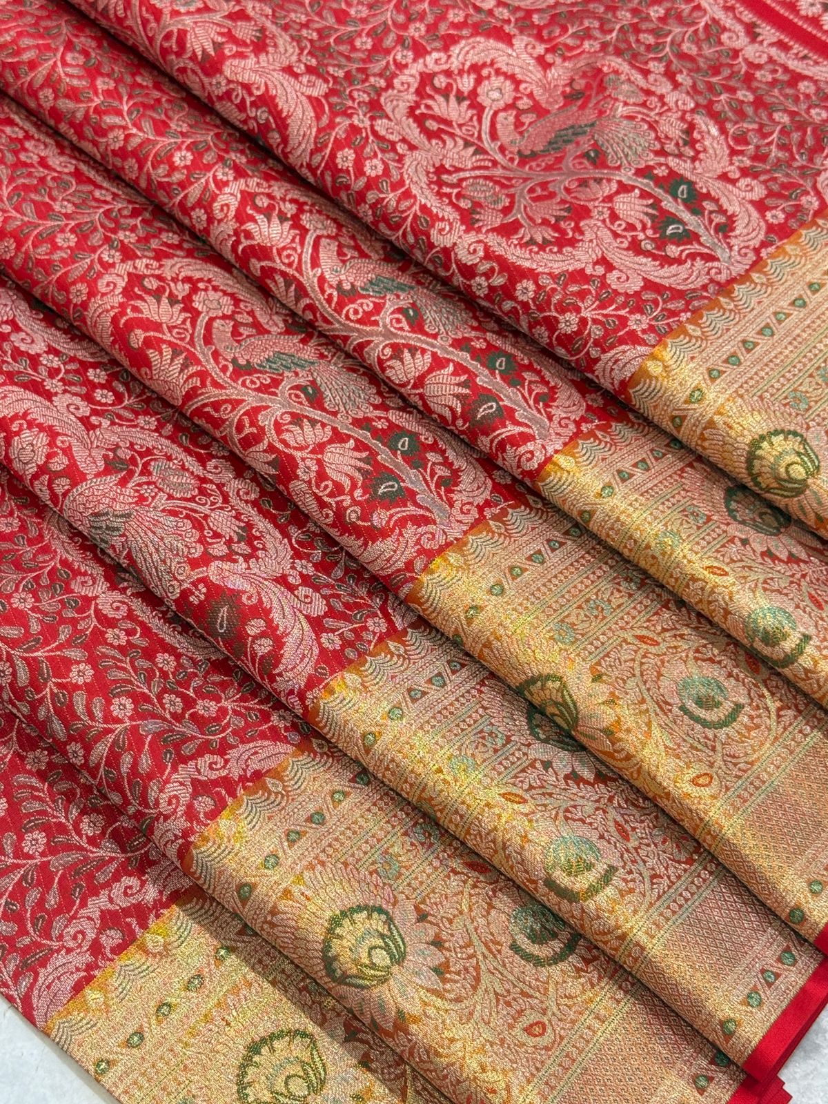 Grand Red Kanjivaram Bridal Saree