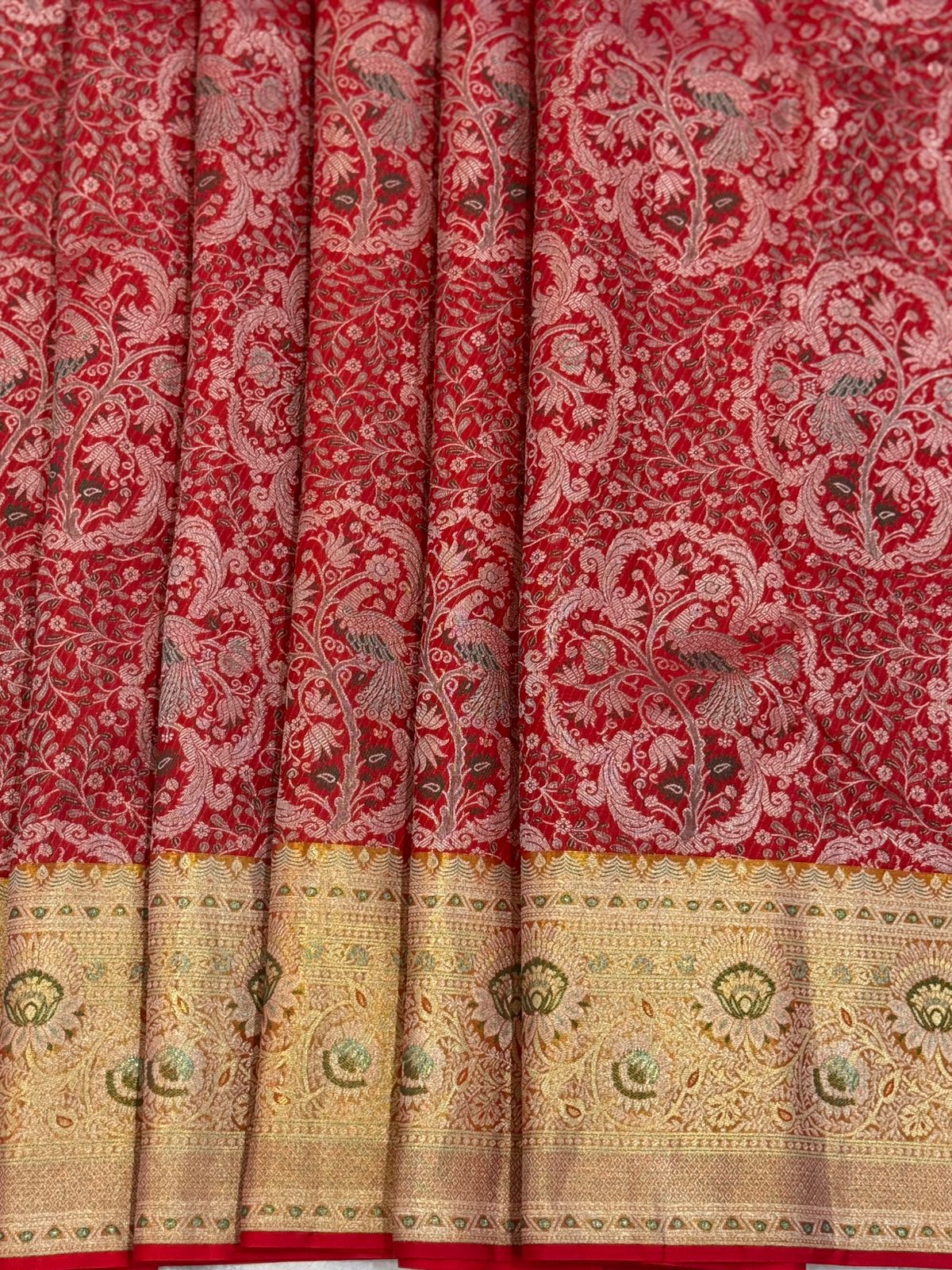 Grand Red Kanjivaram Bridal Saree