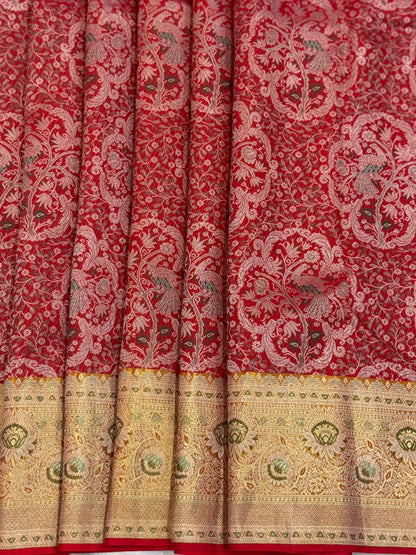 Grand Red Kanjivaram Bridal Saree