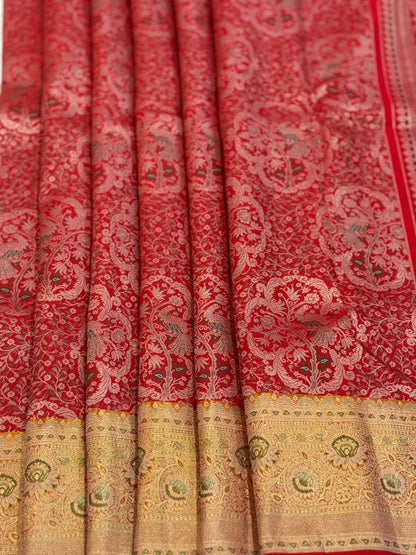 Grand Red Kanjivaram Bridal Saree