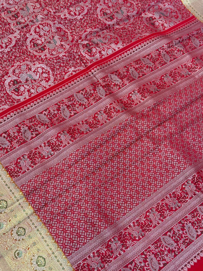 Grand Red Kanjivaram Bridal Saree