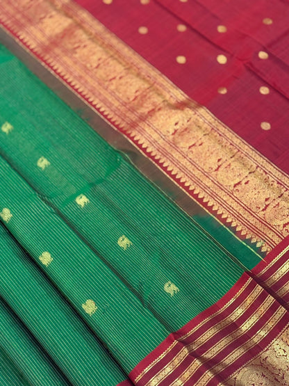 Green Handwoven Pure Silk Kanjivaram