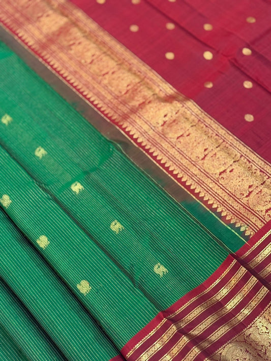 Green Handwoven Pure Silk Kanjivaram