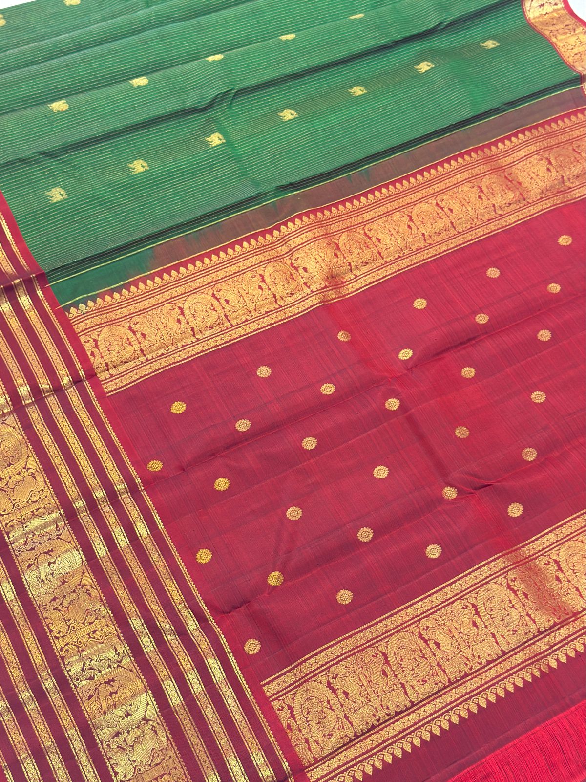 Green Handwoven Pure Silk Kanjivaram