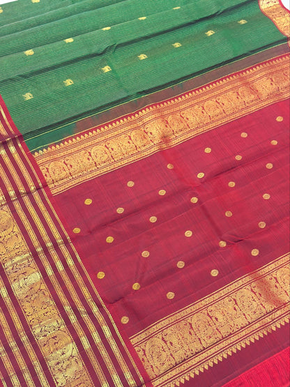 Green Handwoven Pure Silk Kanjivaram