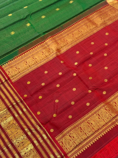 Green Handwoven Pure Silk Kanjivaram