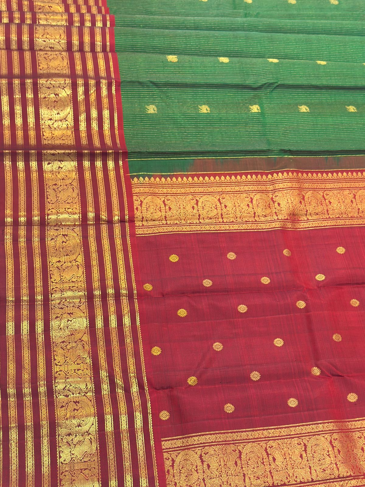 Green Handwoven Pure Silk Kanjivaram
