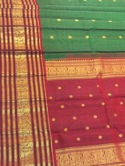 Green Handwoven Pure Silk Kanjivaram