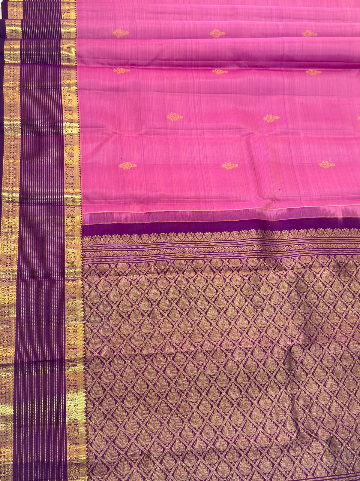 Soft Pink Purple Kanjivaram Saree
