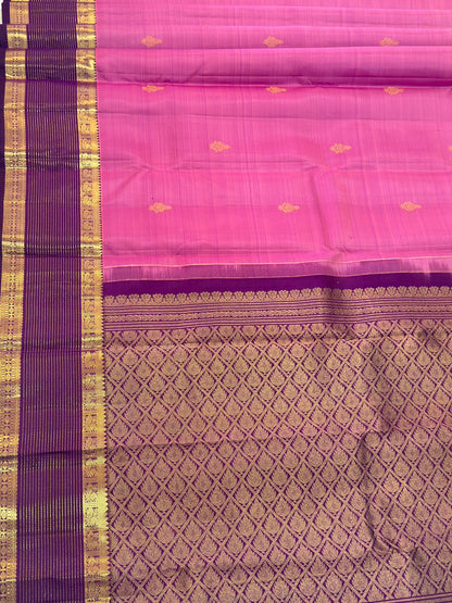 Soft Pink Purple Kanjivaram Saree