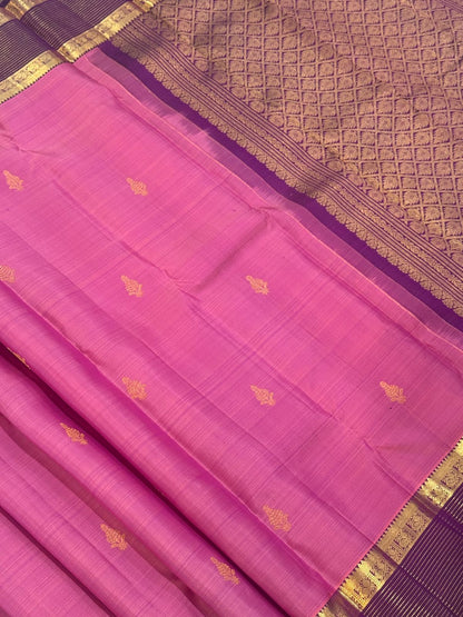 Soft Pink Purple Kanjivaram Saree