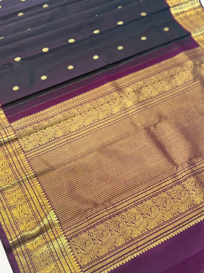 Royal Blue Purple Silk Saree