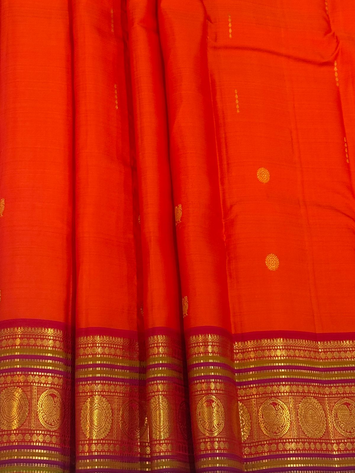 Orange Gold Handwoven Kanjivaram