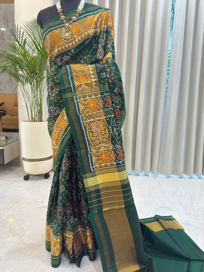 Green Silk Patola Saree