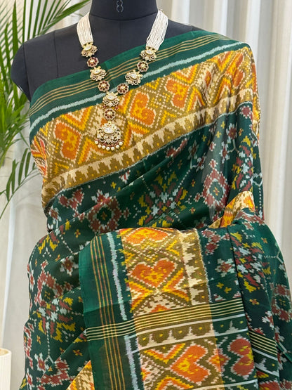 Green Silk Patola Saree
