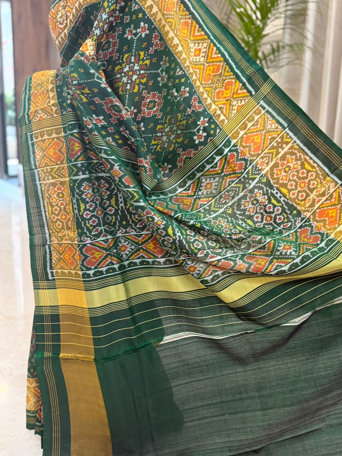 Green Silk Patola Saree