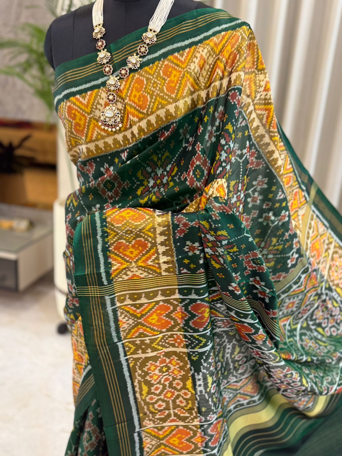 Green Silk Patola Saree