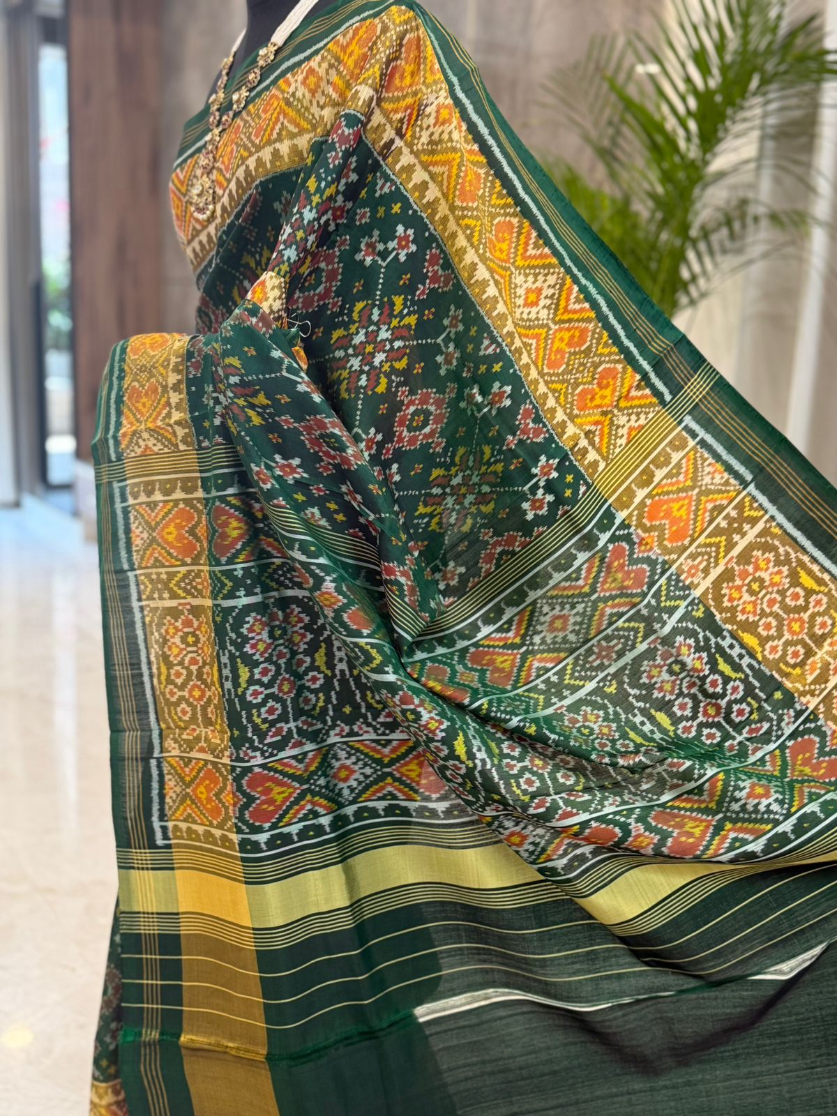 Green Silk Patola Saree
