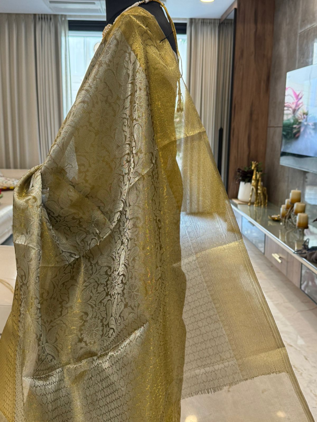Golden Banarasi Saree