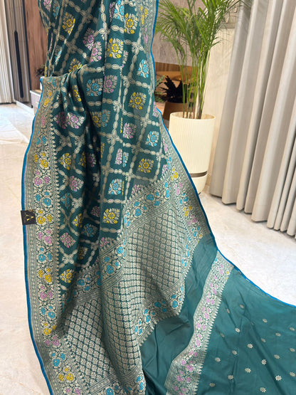 Green Katan Silk Banarasi Saree