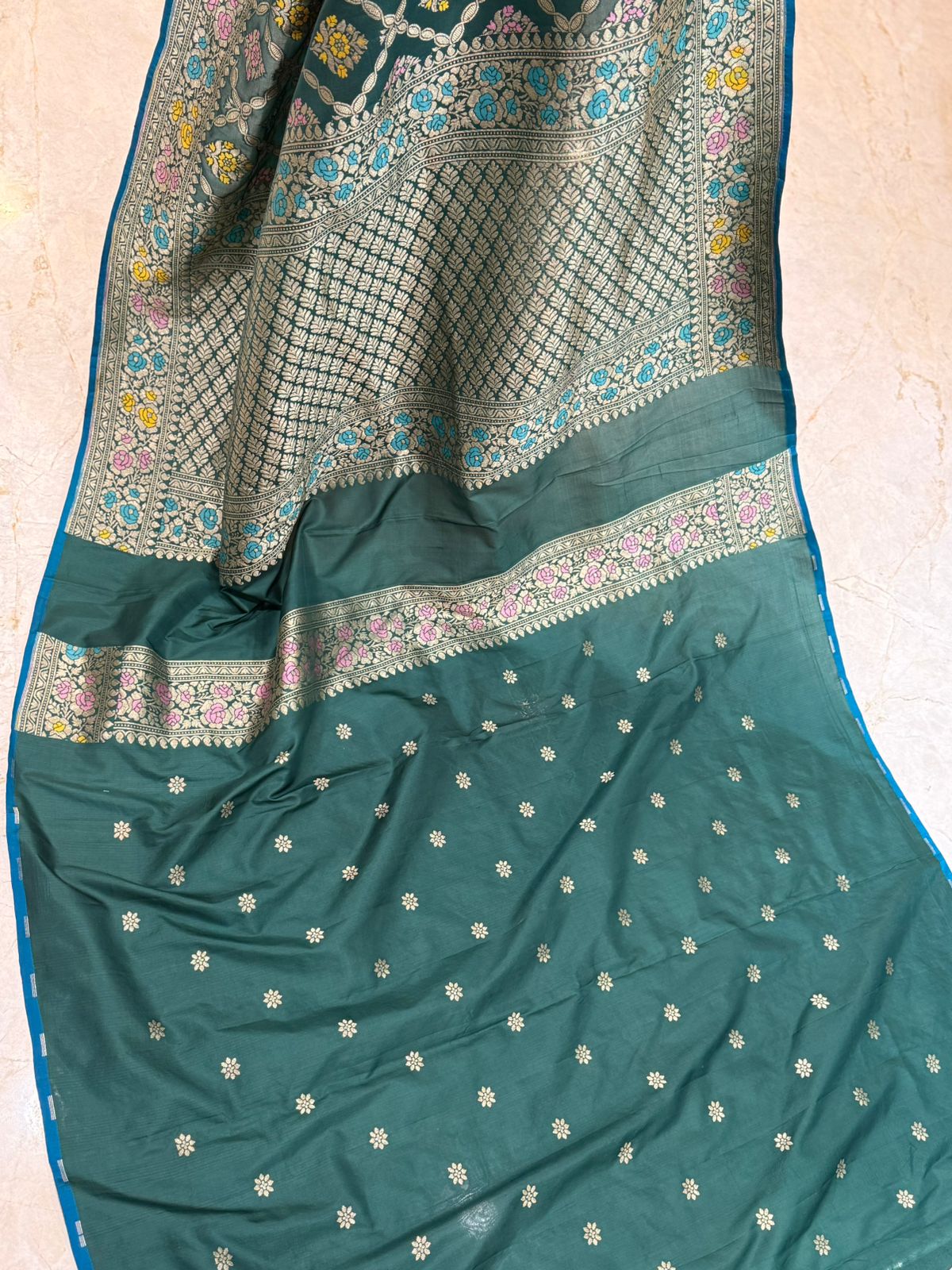 Green Katan Silk Banarasi Saree