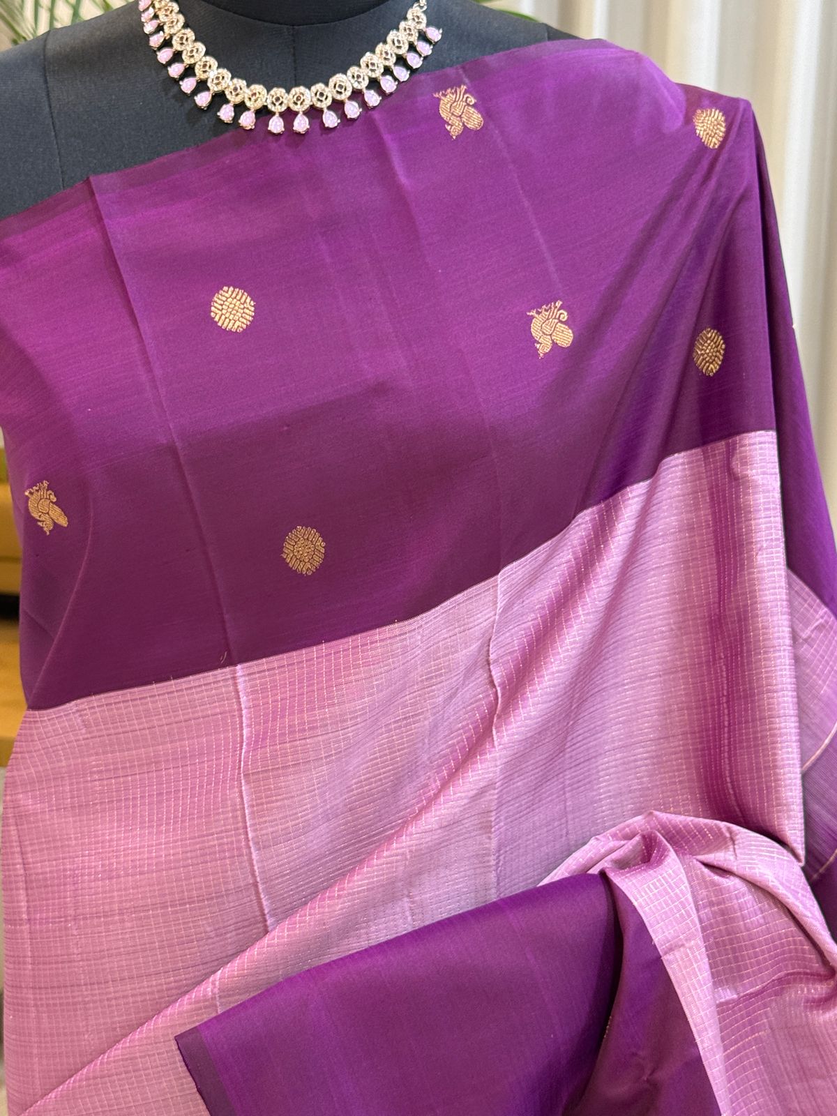 Purple-Lilac Kanjivaram Silk Saree