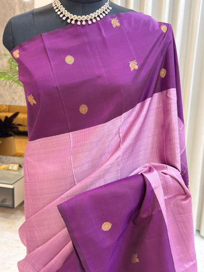 Purple-Lilac Kanjivaram Silk Saree
