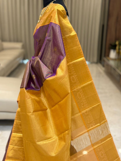 Purple with Gold Zari Kanjivaram