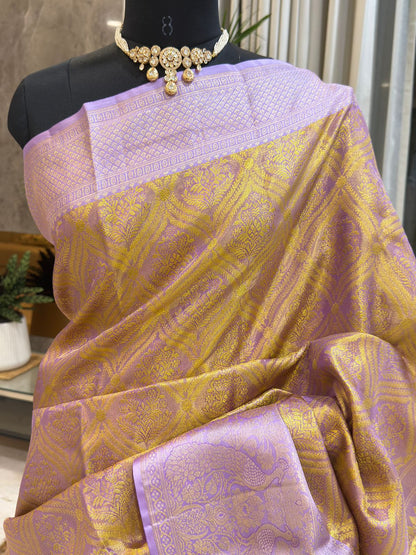 Deep Maroon Zari Kanjivaram Saree